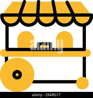 Fourgonnette de billets d'amusement, illustration, vecteur sur fond blanc. Illustration de Vecteur