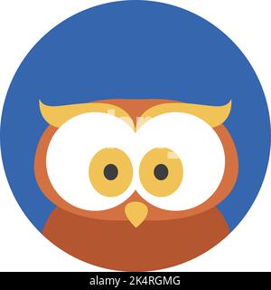 Hibou marron, illustration, vecteur sur fond blanc. Illustration de Vecteur