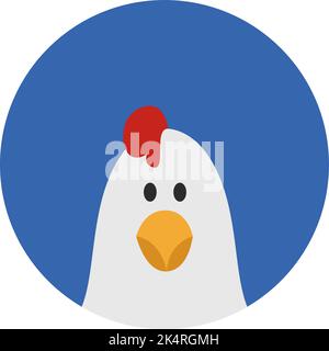 Poulet blanc, illustration, vecteur sur fond blanc. Illustration de Vecteur