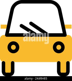 Voiture jaune, illustration, vecteur sur fond blanc. Illustration de Vecteur