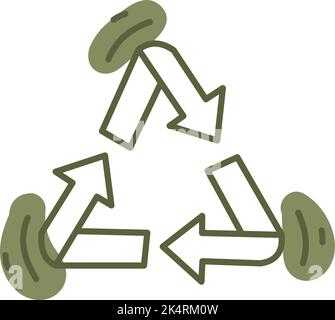 Procédé de recyclage, illustration, vecteur sur fond blanc. Illustration de Vecteur