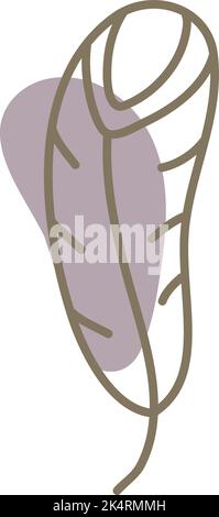 Plume exotique, illustration, vecteur sur fond blanc. Illustration de Vecteur