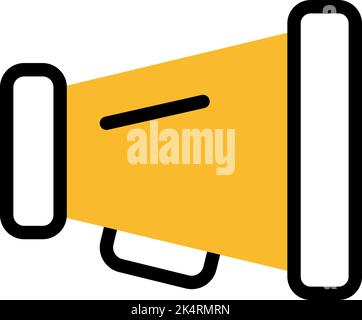 Filmer le mégaphone, illustration, vecteur sur fond blanc. Illustration de Vecteur