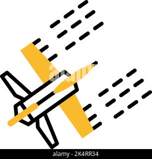 Avion de chasse, illustration, vecteur sur fond blanc. Illustration de Vecteur