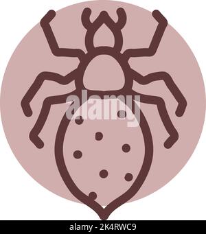 Insecte coléoptère, illustration, vecteur sur fond blanc. Illustration de Vecteur