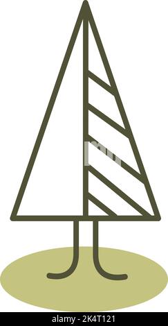 Arbre de pin, illustration, vecteur sur fond blanc. Illustration de Vecteur