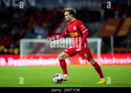 Farum, Danemark. 03rd octobre 2022. Andreas Schjeldup (7) du FC Nordsjaelland vu lors du match Superliga de 3F entre le FC Nordsjaelland et le FC Randers à droite de Dream Park à Farum. (Crédit photo : Gonzales photo/Alamy Live News Banque D'Images