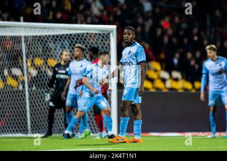 Farum, Danemark. 03rd octobre 2022. Tofin Kehinde (10) de Randers FC vu pendant le match Superliga de 3F entre le FC Nordsjaelland et Randers FC à droite de Dream Park à Farum. (Crédit photo : Gonzales photo/Alamy Live News Banque D'Images