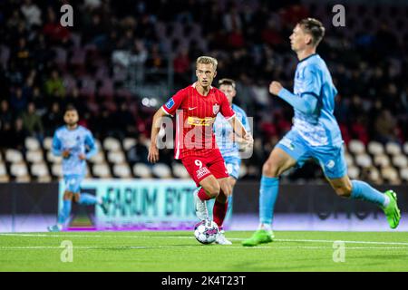 Farum, Danemark. 03rd octobre 2022. Benjamin Nygren (9) du FC Nordsjaelland vu lors du match Superliga de 3F entre le FC Nordsjaelland et le FC Randers à droite de Dream Park à Farum. (Crédit photo : Gonzales photo/Alamy Live News Banque D'Images