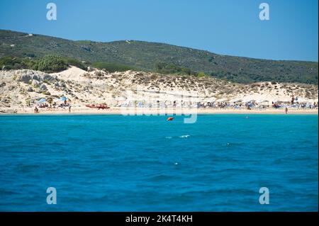 Campana Beach, Chia , Domus de Maria, Provincia di Cagliari, Sardaigne, Italie, Europe Banque D'Images