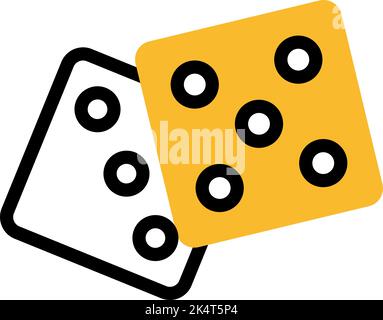 Casino cubes, illustration, vecteur sur fond blanc. Illustration de Vecteur