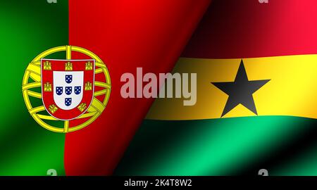 Football 2022 | cartes de match de groupe (Portugal vs Ghana) Banque D'Images