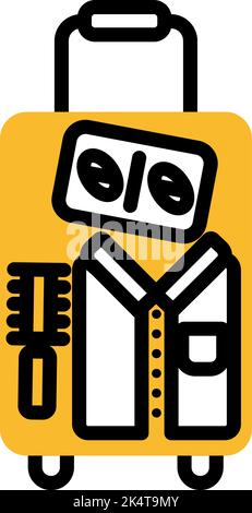 Extraction de bagages, illustration, vecteur sur fond blanc. Illustration de Vecteur