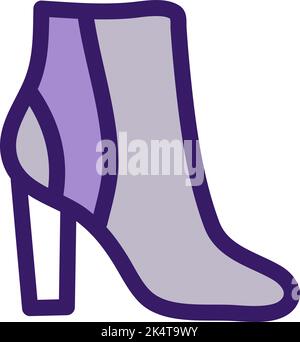 Purple designer chaussures, illustration, vecteur sur fond blanc. Illustration de Vecteur