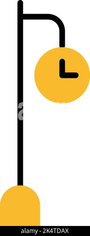 Horloge ferroviaire, illustration, vecteur sur fond blanc. Illustration de Vecteur