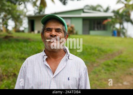 2022.19.03 Portrait d'un homme âgé de la campagne. Las Guamas République dominicaine. Banque D'Images