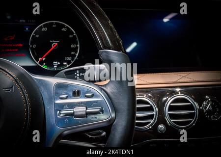 Mercedes Benz classe S au salon international de l'automobile de Genève 88th. Suisse - 7 mars 2018 Banque D'Images