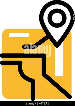 Icône GPS, illustration, vecteur sur fond blanc. Illustration de Vecteur