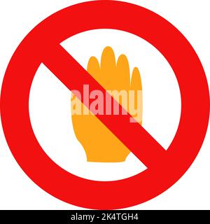 Aucun contact autorisé, illustration, vecteur sur fond blanc. Illustration de Vecteur
