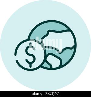 Discipline académique économie, illustration, vecteur sur fond blanc. Illustration de Vecteur