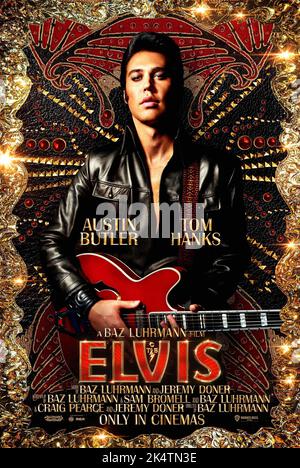 Elvis 2022. Affiche de film Elvis. Austin Butler Banque D'Images