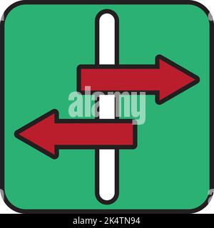 Signalisation routière, illustration, vecteur sur fond blanc. Illustration de Vecteur