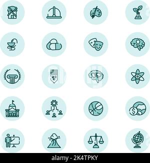 Disciplines académiques, illustration, vecteur sur fond blanc. Illustration de Vecteur