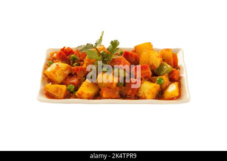 Plat de cuisine de masala indien mélangé de légumes Banque D'Images