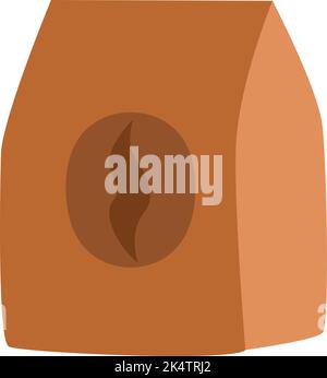 Sac de grains de café, illustration, vecteur sur fond blanc. Illustration de Vecteur