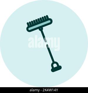 Fourche pour herbe agricole, illustration, vecteur sur fond blanc. Illustration de Vecteur