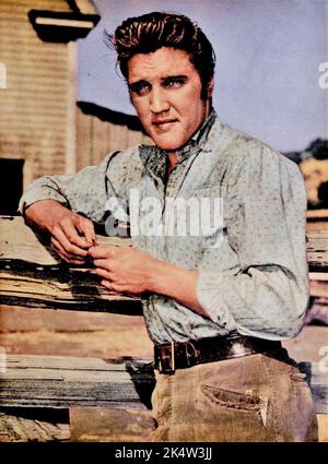 Photo d'Elvis Presley de TV radio Mirror, janvier 1957 (Love Me Tender). Banque D'Images