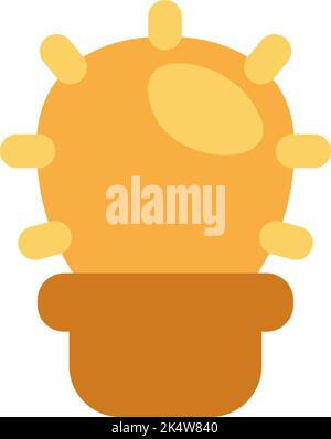 Cactus jaune, illustration, vecteur sur fond blanc. Illustration de Vecteur