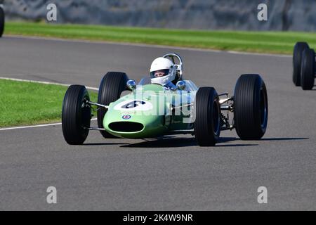 Kurt Delbene, BRP-BRM, Glover Trophy, une course de 25 minutes pour des voitures de Grand Prix de 1½ litre, qui ont concouru sur des pistes au Royaume-Uni et en Europe, entre 196 Banque D'Images