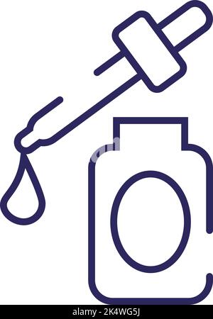 Sérum facial, illustration, vecteur sur fond blanc. Illustration de Vecteur