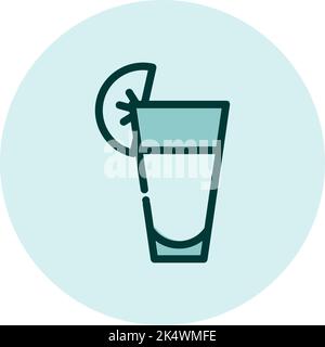 Tequila shot Glass, illustration, vecteur sur fond blanc. Illustration de Vecteur