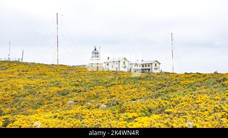 Phare d'Estaca de Bares, commune de Mañon, La Corogne, Galice, Espagne, Europe Banque D'Images