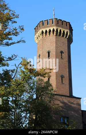 Malakoff Tower à Cologne, Allemagne. Partie de l'ancienne rive du Rhin fortifications de Holzmarkt. Banque D'Images