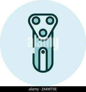 Rasoir électronique de beauté, illustration, vecteur sur fond blanc. Illustration de Vecteur