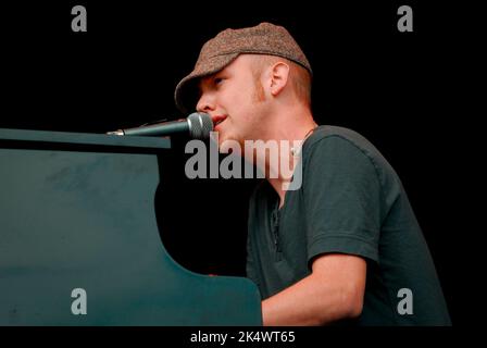 Isaac Slade - The Fray, V2007, Hylands Park, Chelmsford, Essex, Royaume-Uni - 18 août 2007 Banque D'Images