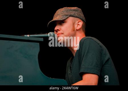 Isaac Slade - The Fray, V2007, Hylands Park, Chelmsford, Essex, Royaume-Uni - 18 août 2007 Banque D'Images