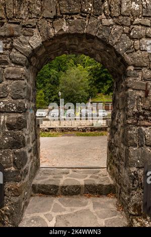 Vue sur un détail du village de Fiumalbo Banque D'Images