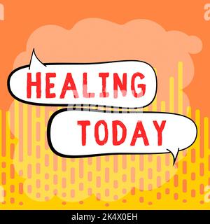 Écriture Affichage ajustement du texte. Aperçu de l'entreprise processus de restauration de la santé d'une maladie déséquilibrée Banque D'Images