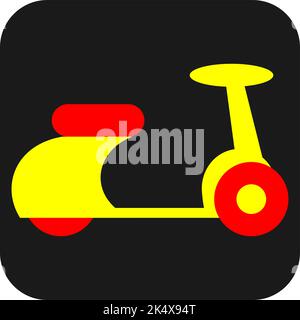 Scooter de transport, illustration, vecteur sur fond blanc. Illustration de Vecteur