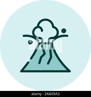 Géologie volacno, illustration, vecteur sur fond blanc. Illustration de Vecteur