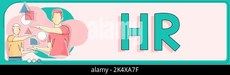 Affiche manuscrite RH. Photo conceptuelle ressource humaine approche stratégique à la gestion efficace de Banque D'Images