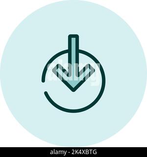 Icône de téléchargement, illustration, vecteur sur fond blanc. Illustration de Vecteur