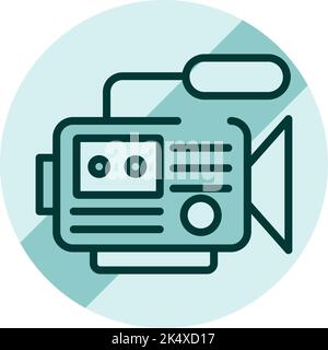 Signe d'avertissement pas de vidéo, d'illustration, de vecteur sur fond blanc. Illustration de Vecteur