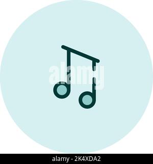 Icône de musique, illustration, vecteur sur fond blanc. Illustration de Vecteur