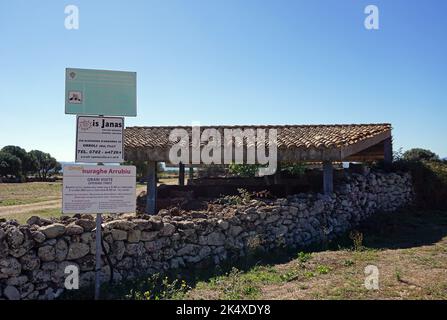 Orroli, Sardaigne, Italie. Nuraghe Arrubiu monument préhistorique Banque D'Images