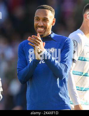 01 octobre 2022 - Crystal Palace v Chelsea - Premier League - Selhurst Park Pierre-Emerick Aubameyang de Chelsea célèbre la victoire après le match de la Premier League contre Crystal Palace. Image : Mark pain / Alamy Live News Banque D'Images